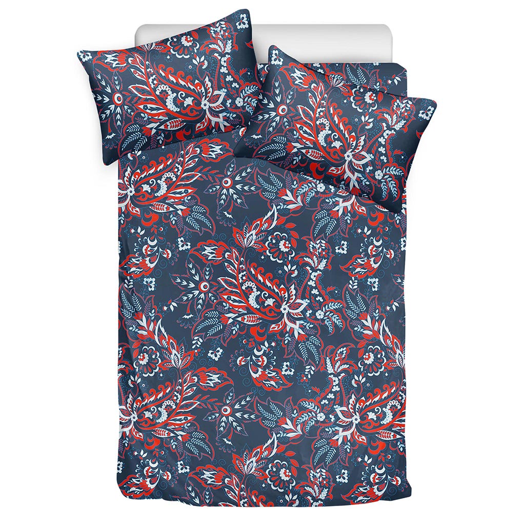 Paisley Floral Bohemian Pattern Print Duvet Cover Bedding Set