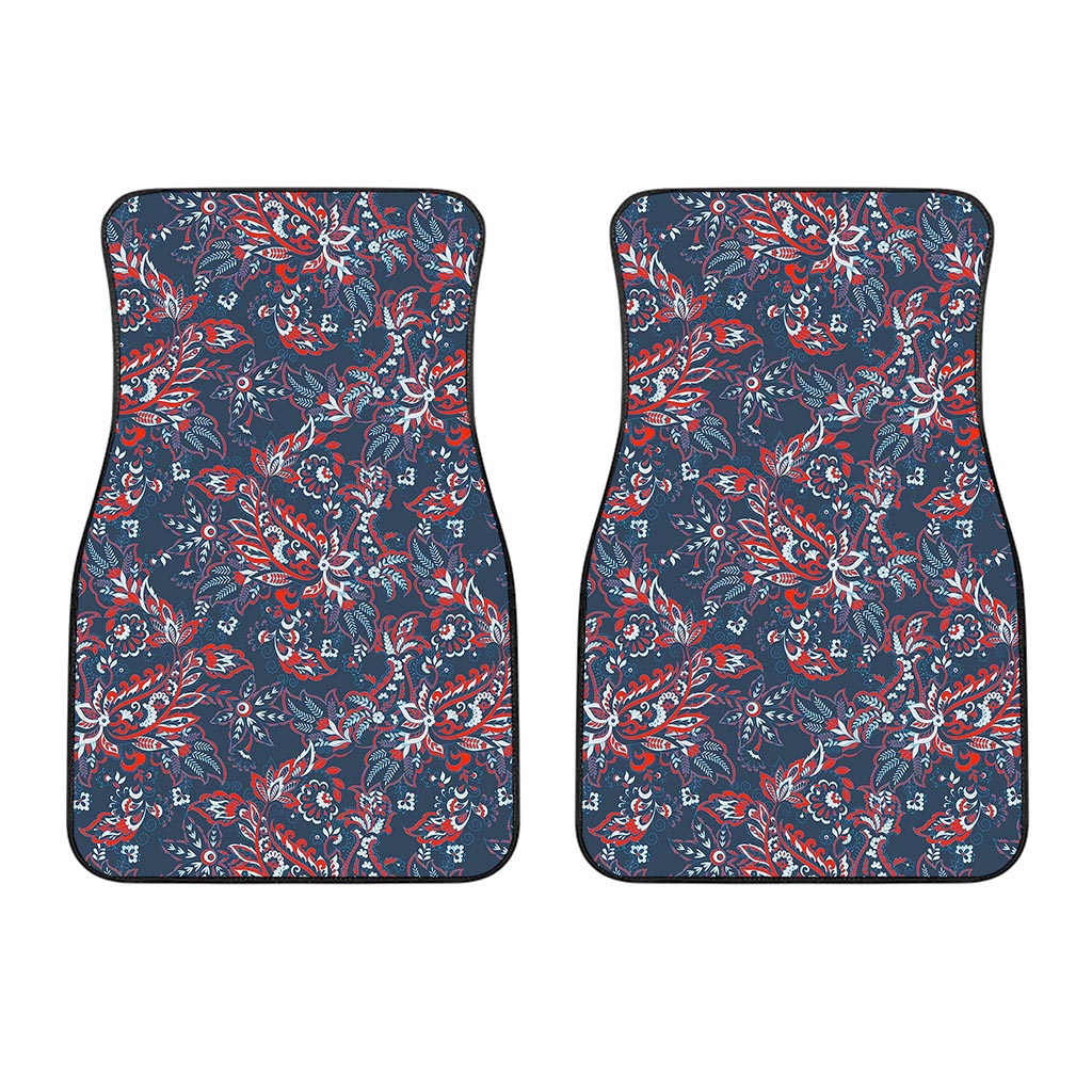 Paisley Floral Bohemian Pattern Print Front Car Floor Mats