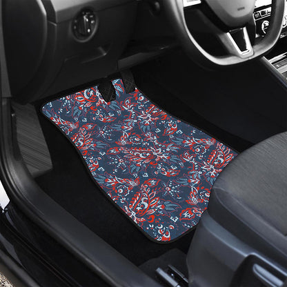 Paisley Floral Bohemian Pattern Print Front Car Floor Mats