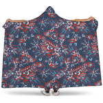 Paisley Floral Bohemian Pattern Print Hooded Blanket