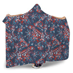 Paisley Floral Bohemian Pattern Print Hooded Blanket