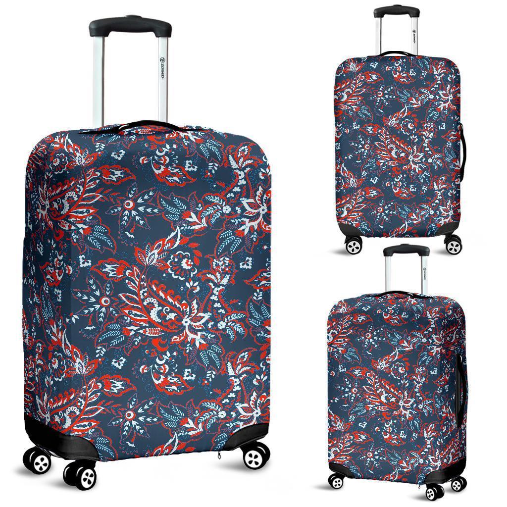 Paisley Floral Bohemian Pattern Print Luggage Cover GearFrost