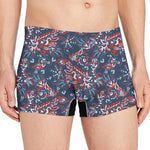 Paisley Floral Bohemian Pattern Print Men's Boxer Briefs