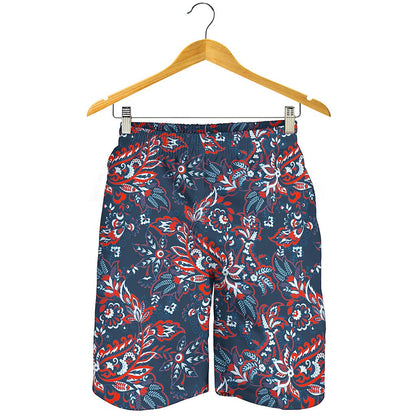 Paisley Floral Bohemian Pattern Print Men's Shorts