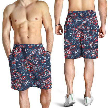 Paisley Floral Bohemian Pattern Print Men's Shorts
