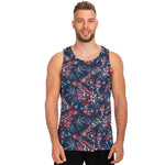 Paisley Floral Bohemian Pattern Print Men's Tank Top