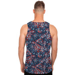 Paisley Floral Bohemian Pattern Print Men's Tank Top