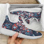 Paisley Floral Bohemian Pattern Print Mesh Knit Shoes GearFrost