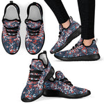 Paisley Floral Bohemian Pattern Print Mesh Knit Shoes GearFrost
