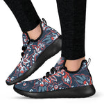 Paisley Floral Bohemian Pattern Print Mesh Knit Shoes GearFrost
