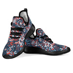 Paisley Floral Bohemian Pattern Print Mesh Knit Shoes GearFrost