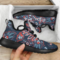 Paisley Floral Bohemian Pattern Print Mesh Knit Shoes