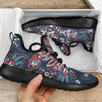 Paisley Floral Bohemian Pattern Print Mesh Knit Shoes GearFrost
