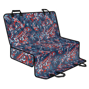 Paisley Floral Bohemian Pattern Print Pet Car Back Seat Cover