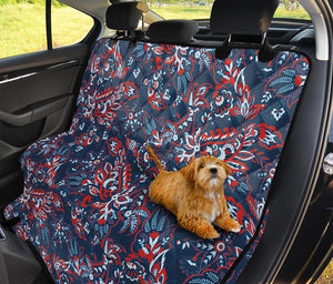 Paisley Floral Bohemian Pattern Print Pet Car Back Seat Cover