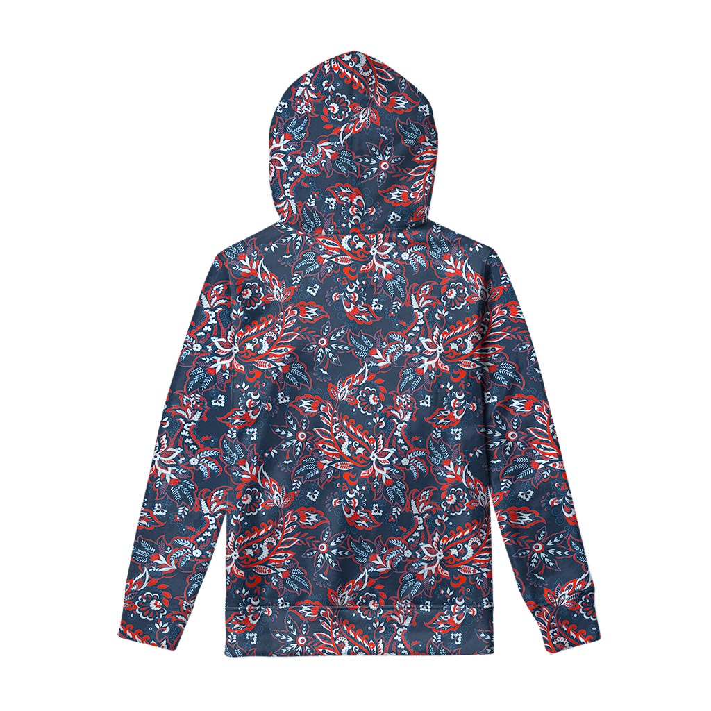 Paisley Floral Bohemian Pattern Print Pullover Hoodie