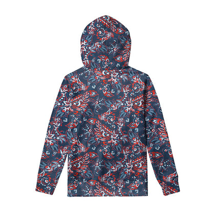 Paisley Floral Bohemian Pattern Print Pullover Hoodie
