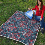 Paisley Floral Bohemian Pattern Print Quilt