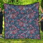 Paisley Floral Bohemian Pattern Print Quilt