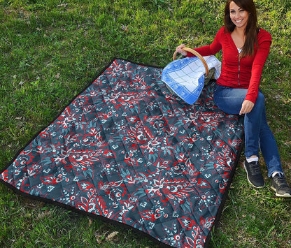 Paisley Floral Bohemian Pattern Print Quilt