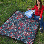Paisley Floral Bohemian Pattern Print Quilt