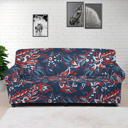 Paisley Floral Bohemian Pattern Print Sofa Cover