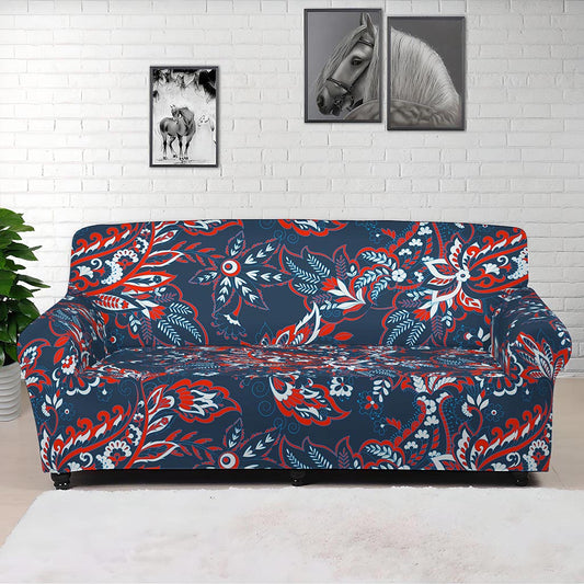 Paisley Floral Bohemian Pattern Print Sofa Cover