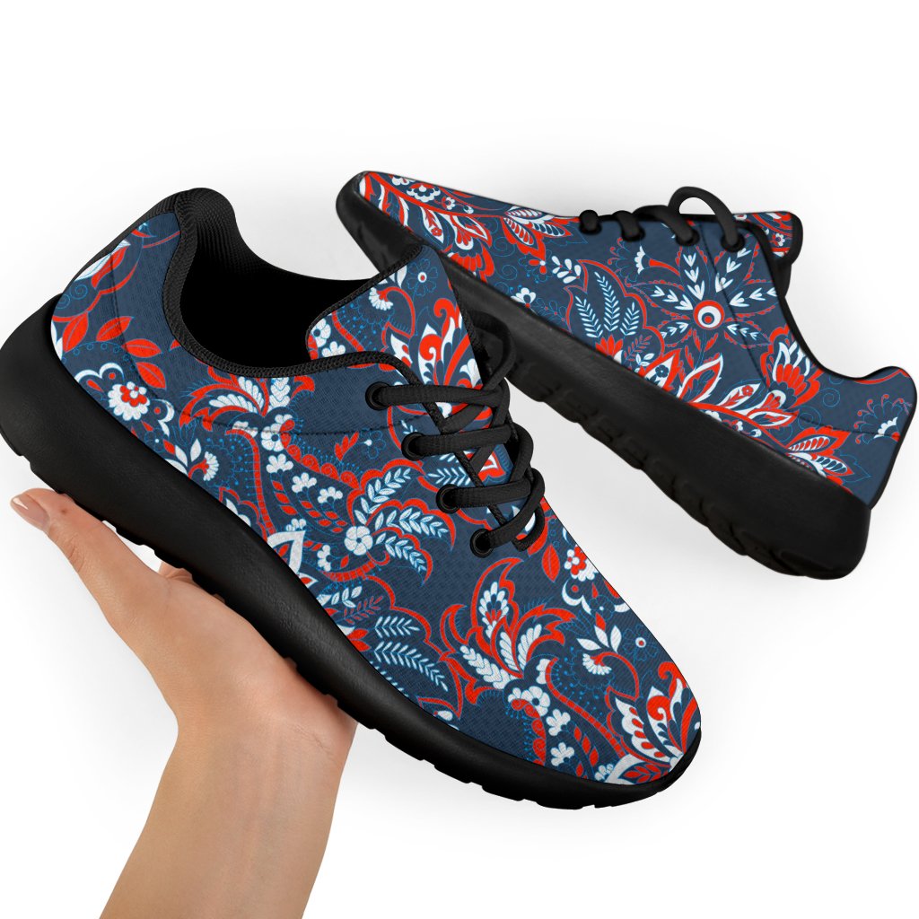 Paisley Floral Bohemian Pattern Print Sport Shoes GearFrost