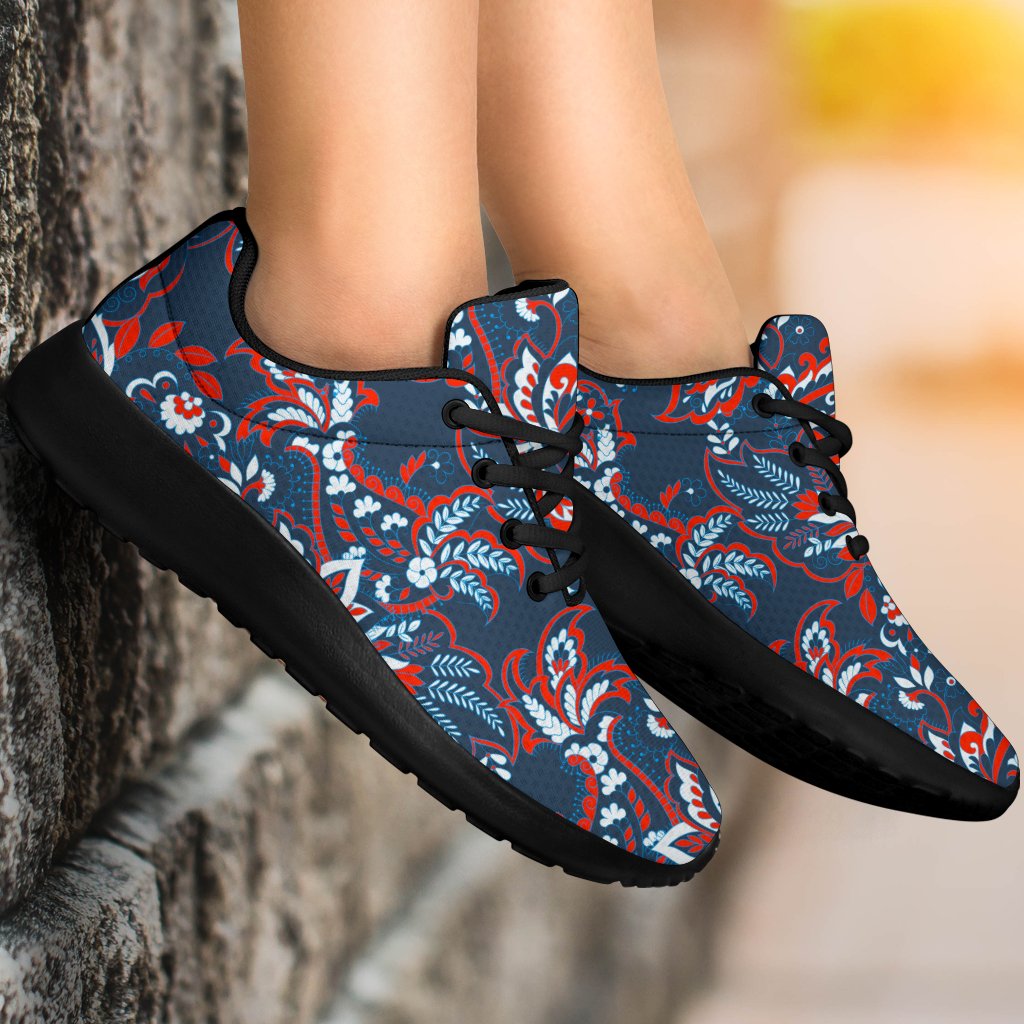 Paisley Floral Bohemian Pattern Print Sport Shoes GearFrost