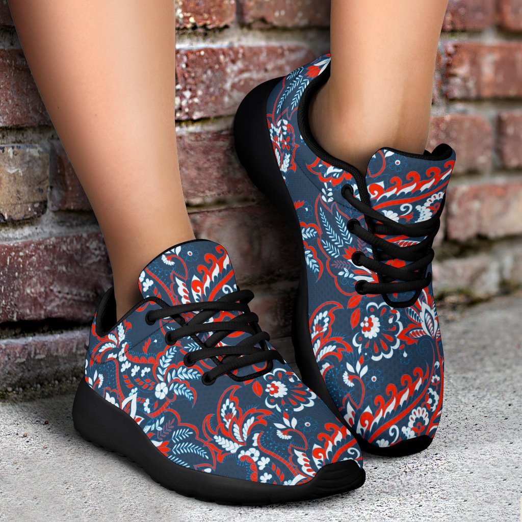 Paisley Floral Bohemian Pattern Print Sport Shoes GearFrost