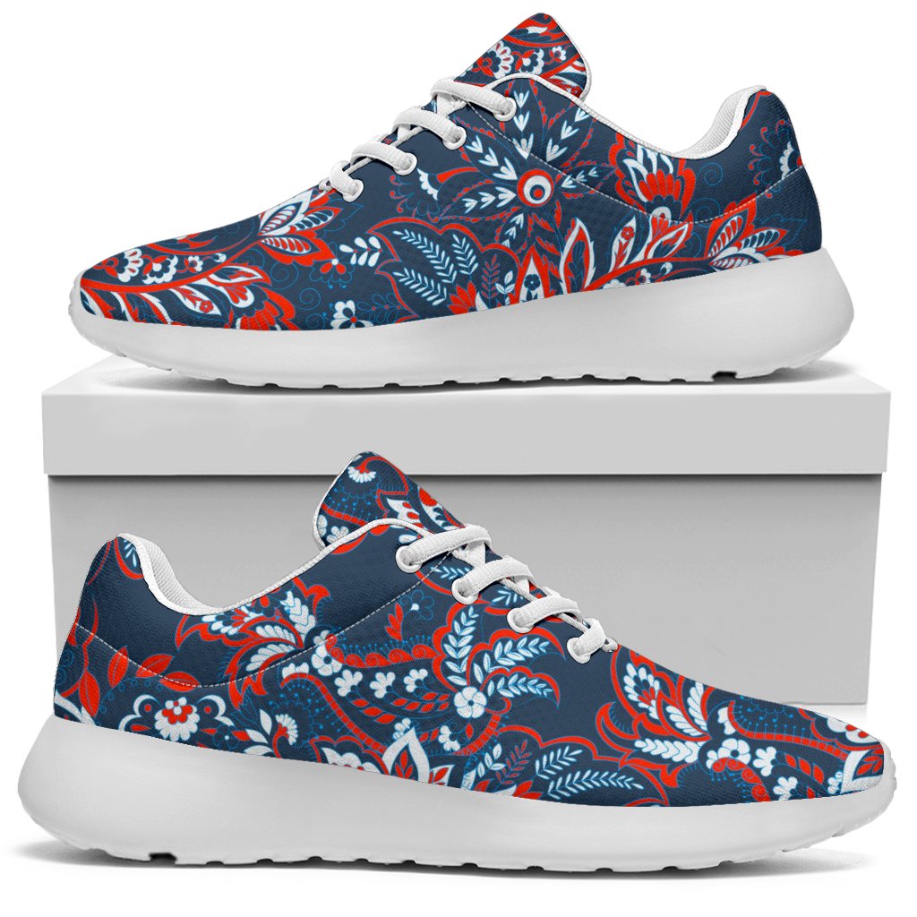 Paisley Floral Bohemian Pattern Print Sport Shoes GearFrost