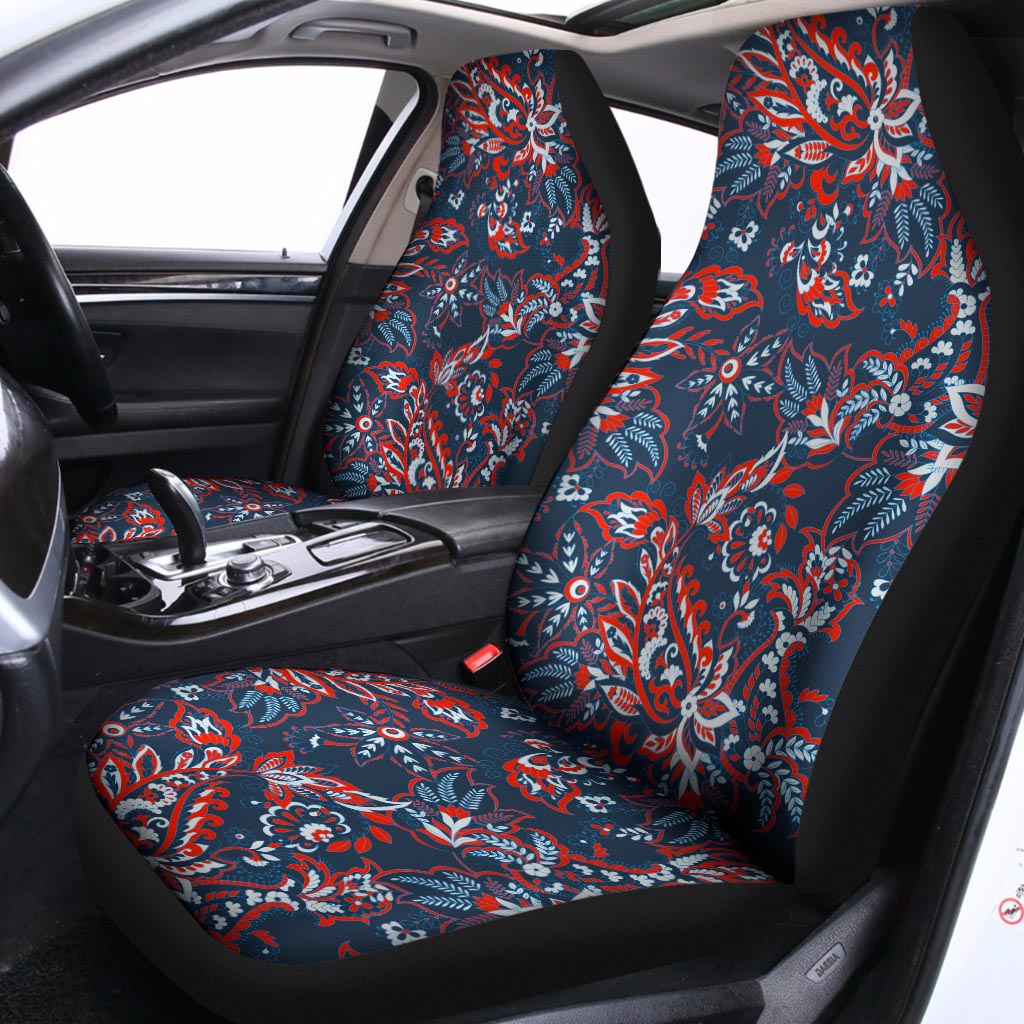 Paisley Floral Bohemian Pattern Print Universal Fit Car Seat Covers