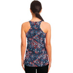 Paisley Floral Bohemian Pattern Print Women's Racerback Tank Top