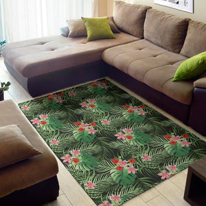 Palm Hawaiian Tropical Pattern Print Area Rug