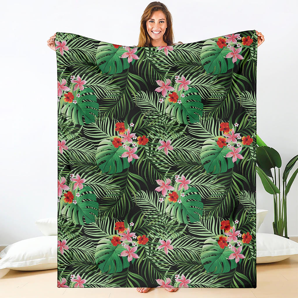 Palm Hawaiian Tropical Pattern Print Blanket