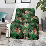 Palm Hawaiian Tropical Pattern Print Blanket