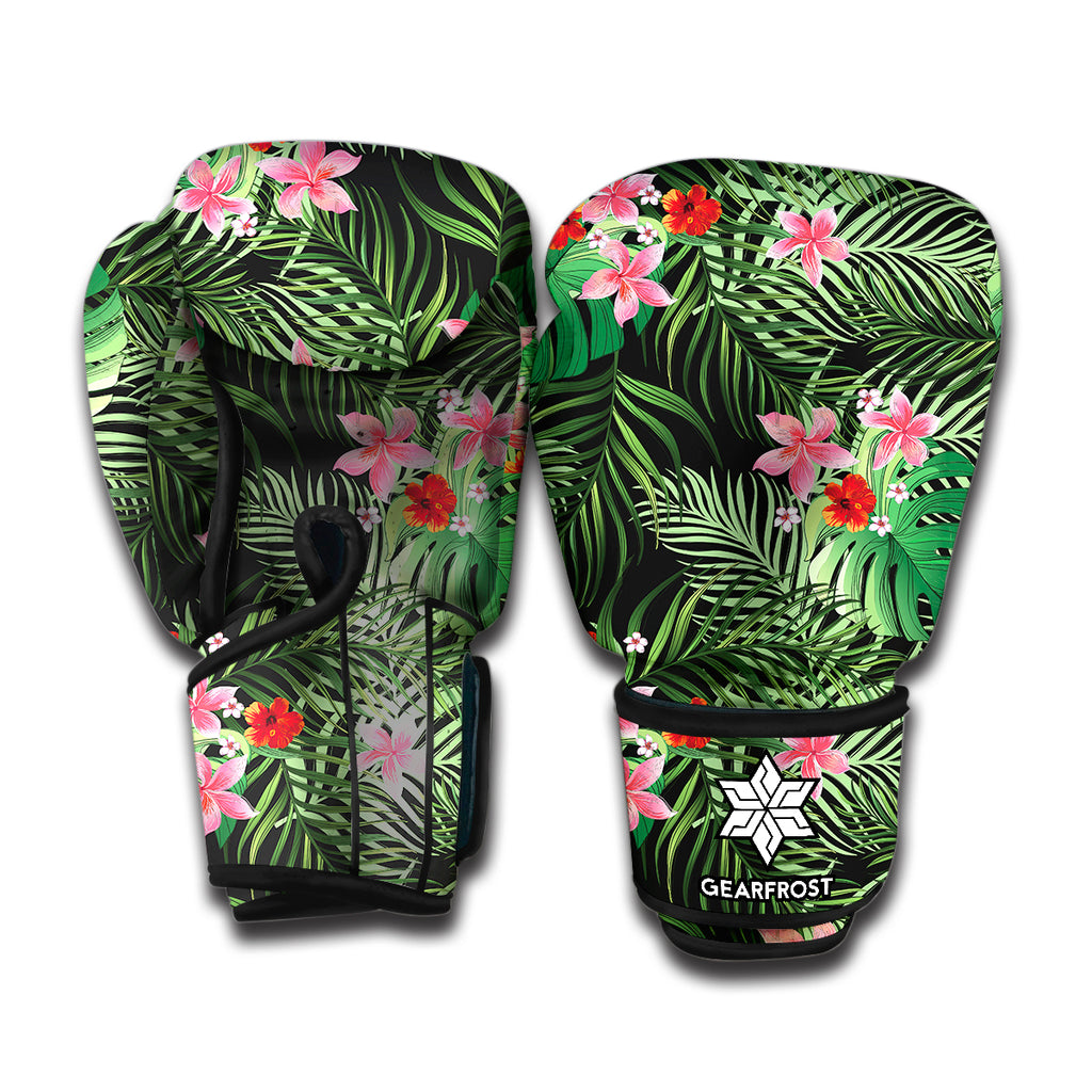 Palm Hawaiian Tropical Pattern Print Boxing Gloves