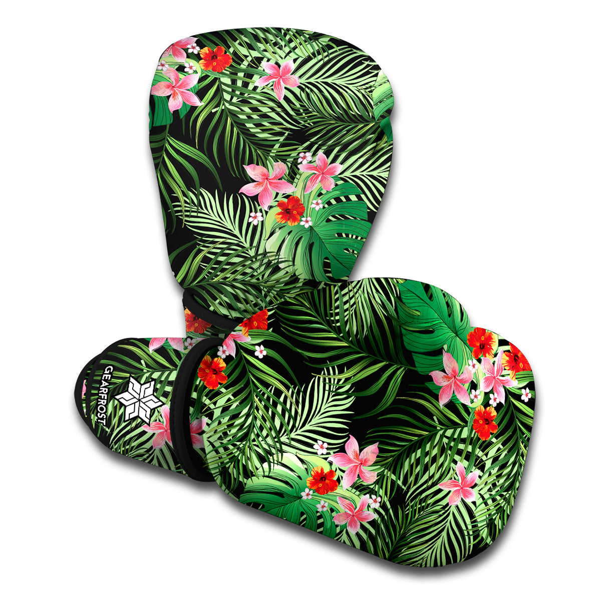 Palm Hawaiian Tropical Pattern Print Boxing Gloves