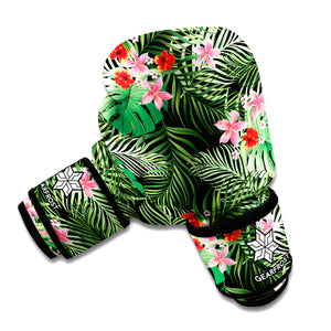 Palm Hawaiian Tropical Pattern Print Boxing Gloves