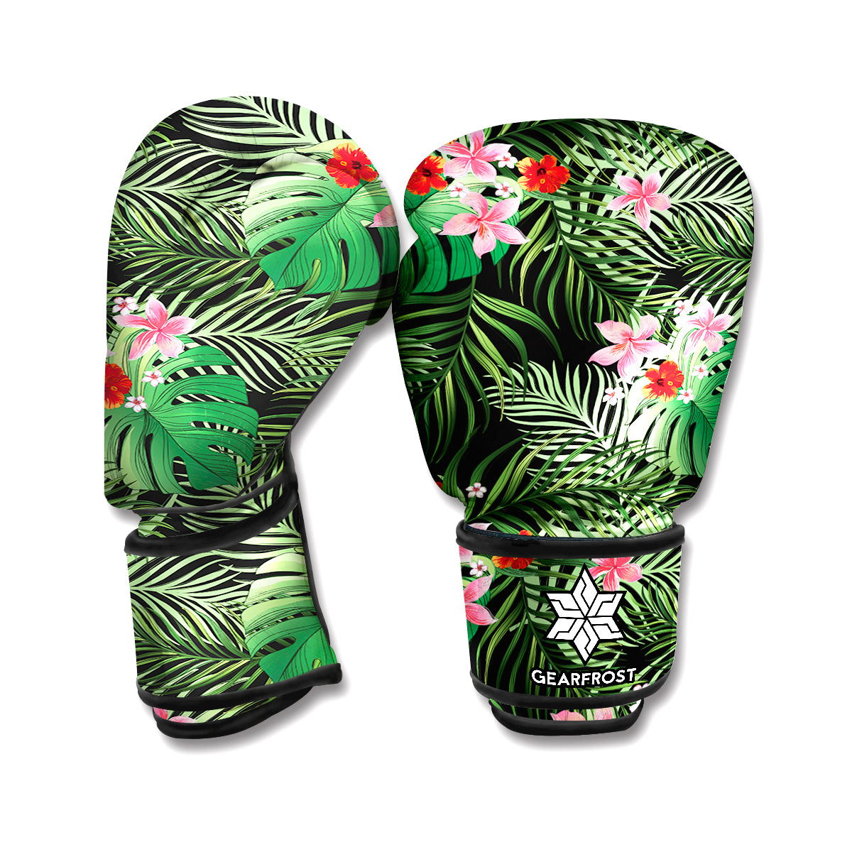 Palm Hawaiian Tropical Pattern Print Boxing Gloves