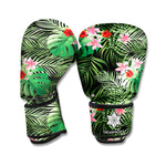 Palm Hawaiian Tropical Pattern Print Boxing Gloves