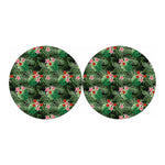 Palm Hawaiian Tropical Pattern Print Car Coasters