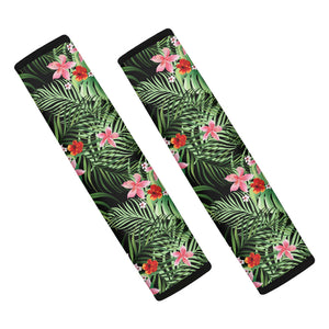 Palm Hawaiian Tropical Pattern Print Car Seat Belt Covers