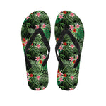 Palm Hawaiian Tropical Pattern Print Flip Flops