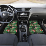 Palm Hawaiian Tropical Pattern Print Front and Back Car Floor Mats