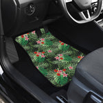 Palm Hawaiian Tropical Pattern Print Front and Back Car Floor Mats