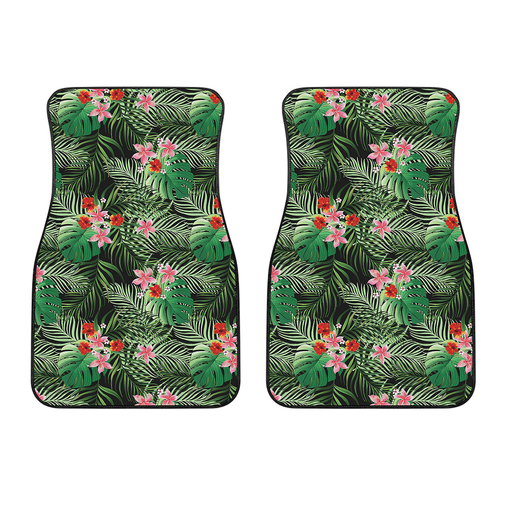 Palm Hawaiian Tropical Pattern Print Front Car Floor Mats