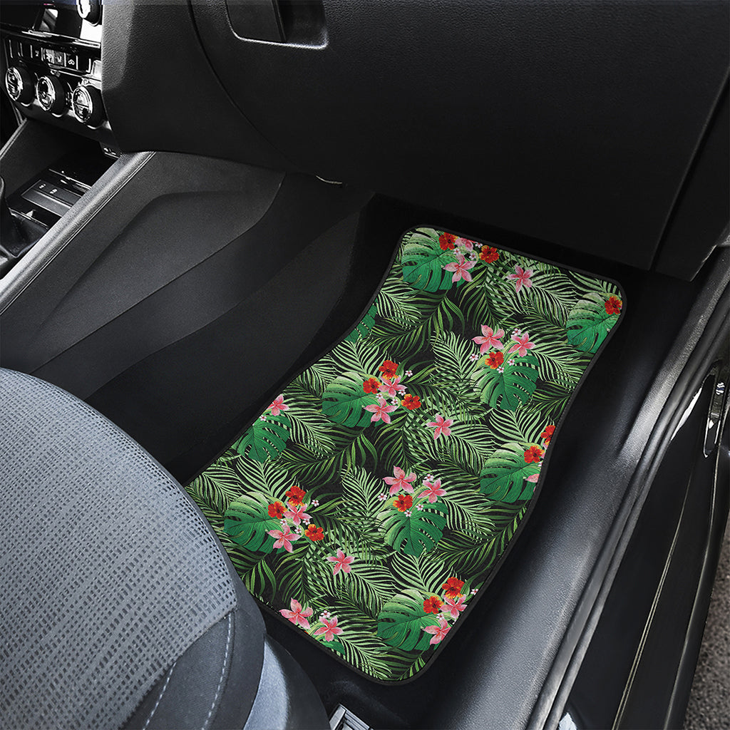 Palm Hawaiian Tropical Pattern Print Front Car Floor Mats