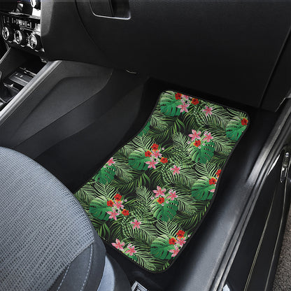 Palm Hawaiian Tropical Pattern Print Front Car Floor Mats