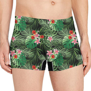 Palm Hawaiian Tropical Pattern Print Men's Boxer Briefs